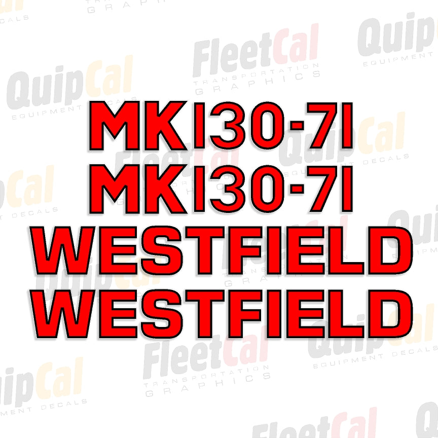 Westfield MK130-71 Plus Auger Late Model Marking Decal Set – Truck and ...