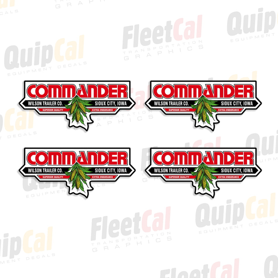 Wilson Commander Grain Trailer Decals (QTY 4)