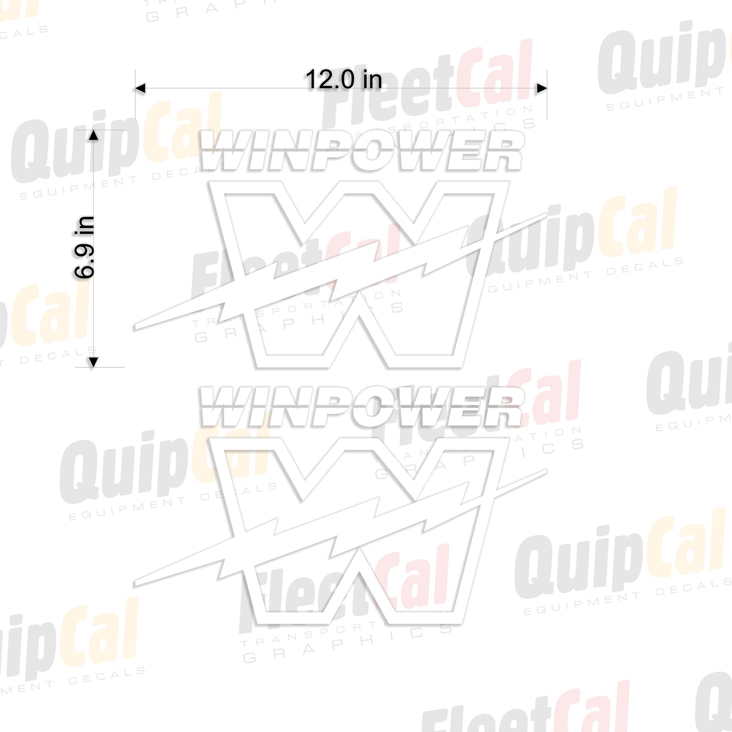 Winpower Generators Logo Decals (1 PAIR) – Truck and Equipment Decals