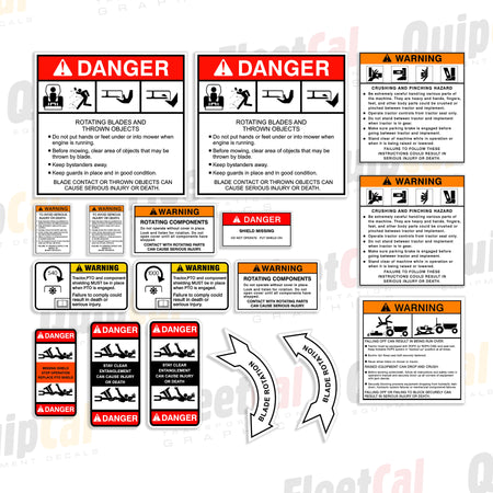 Woods, Brush Hog, and Other Rotary Mower Decals