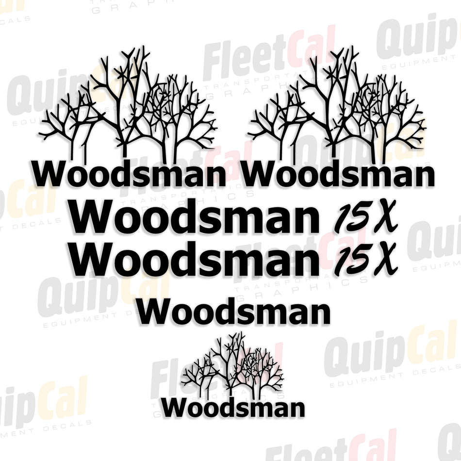 Woodsman 15X Woodchipper Marking Decal Set