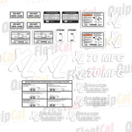 XL Specialized Trailer Decals