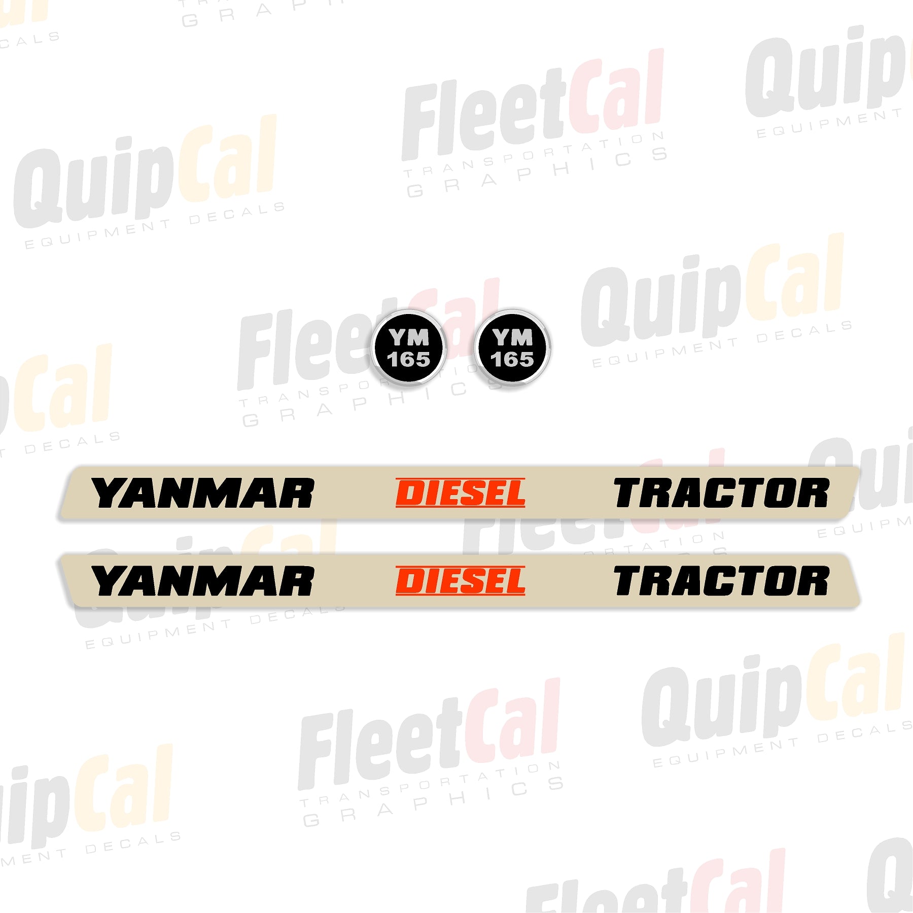 Yanmar YM165 Tractor Marking Decal Set – Truck and Equipment Decals